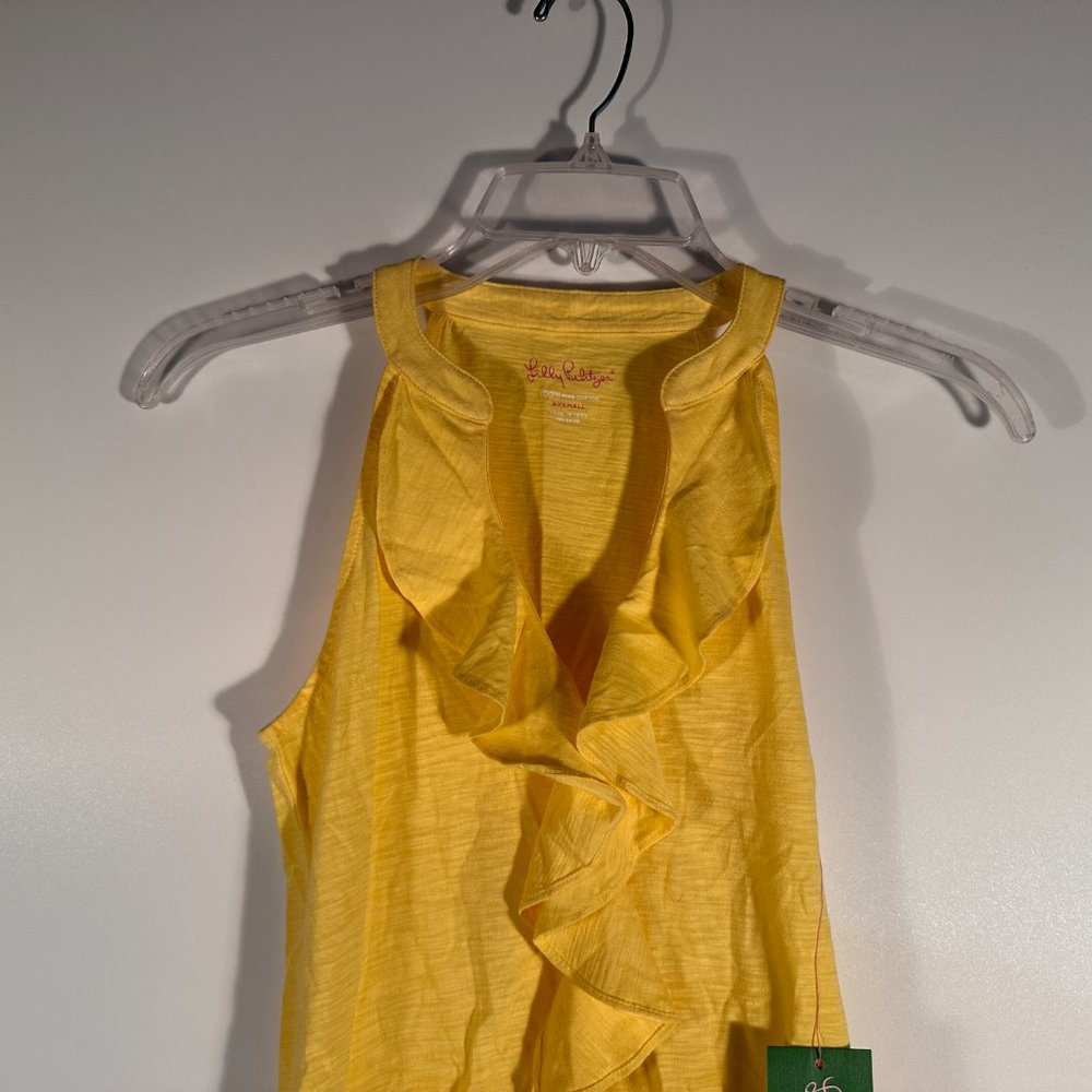 Lilly Pulitzer Sunglow Yellow Shay Top Women Size XXS / New - Picture 2 of 8
